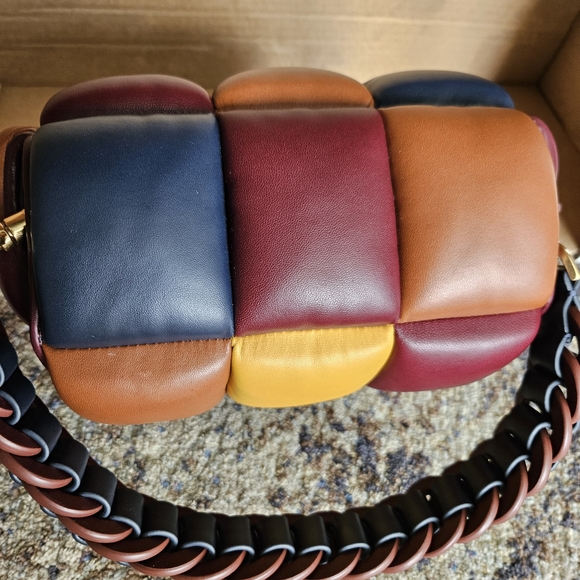 Kate Spade Dark Merlot Multicolor Quilted Leather Boxxy Bag - Picture 7 of 11